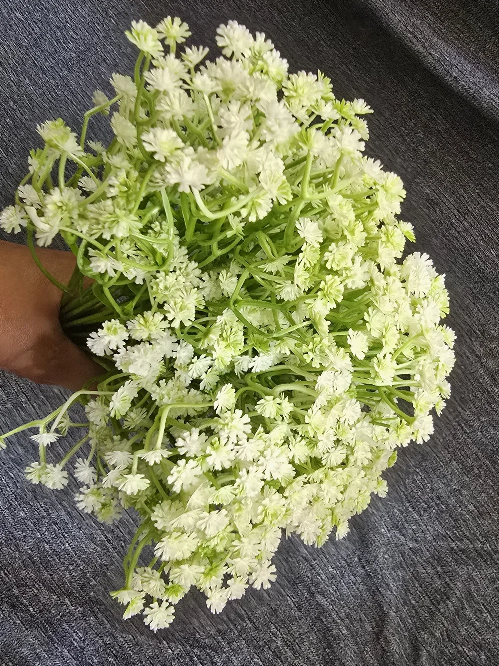 Artificial White and Light Green Flower Bouquet